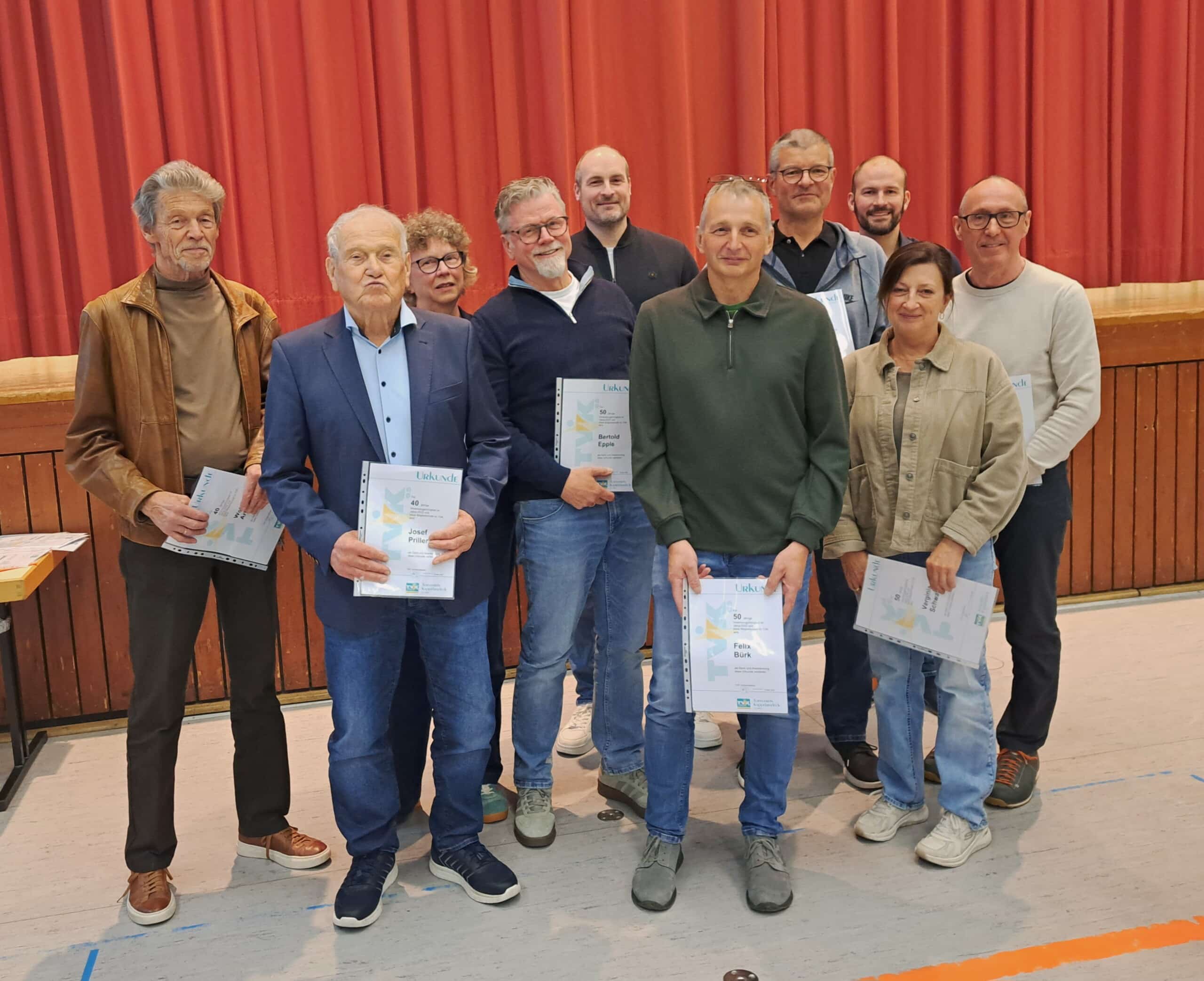 Gemeinschaft, die verbindet: TVK ehrt langjährige Mitglieder