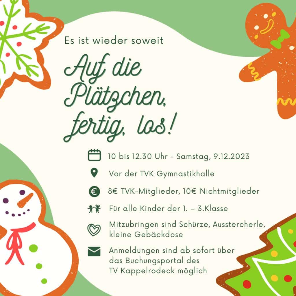 Plätzchen backen mit der TVK Jugend